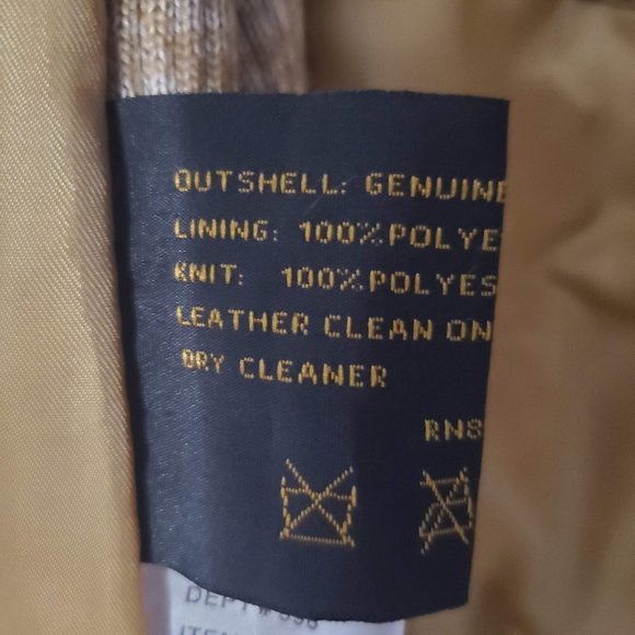 Camel Leather Suede & Knit Vintage Trench Coat from Rem Garson, Lg - Picture 8 of 9